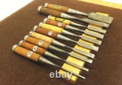 Japanese Chisel Nomi Carpenter Tool Set of 10 Hand Tool wood working