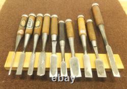 Japanese Chisel Nomi? Carpenter Tool Set of 10 Hand Tool wood working