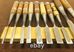 Japanese Chisel Nomi Carpenter Tool Set of 10 Hand Tool wood working