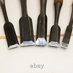 Japanese Chisel Nomi Carpenter Tool Set of 10 Hand Tool wood working #224