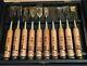 Japanese Chisel Nomi Carpenter Tool Set of 10 Hand Tool wood working used