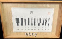 Japanese Chisel Nomi Carpenter Tool Set of 10 Hand Tool wood working used