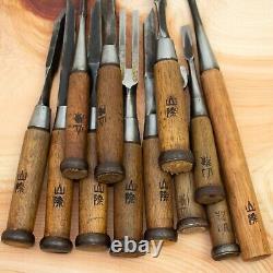 Japanese Chisel Nomi Carpenter Tool Set of 13 Hand Tool wood working #215