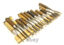 Japanese Chisel Nomi Carpenter Tool Set of 14 Hand Tool wood working