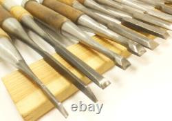 Japanese Chisel Nomi Carpenter Tool Set of 14 Hand Tool wood working