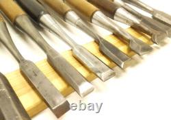 Japanese Chisel Nomi Carpenter Tool Set of 14 Hand Tool wood working