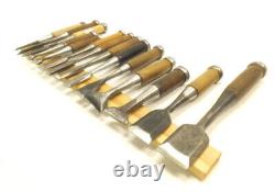 Japanese Chisel Nomi Carpenter Tool Set of 14 Hand Tool wood working