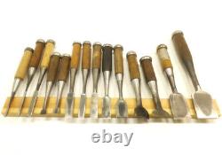 Japanese Chisel Nomi Carpenter Tool Set of 14 Hand Tool wood working