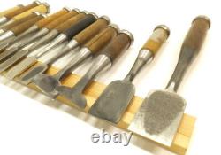 Japanese Chisel Nomi Carpenter Tool Set of 14 Hand Tool wood working