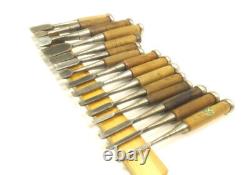 Japanese Chisel Nomi Carpenter Tool Set of 15 Hand Tool wood working
