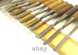 Japanese Chisel Nomi Carpenter Tool Set of 15 Hand Tool wood working