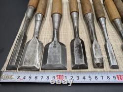 Japanese Chisel Nomi Carpenter Tool Set of 18 Hand Tool wood working R3064-78