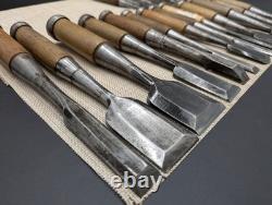 Japanese Chisel Nomi Carpenter Tool Set of 18 Hand Tool wood working R3064-78