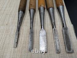 Japanese Chisel Nomi Carpenter Tool Set of 18 Hand Tool wood working R3064-78