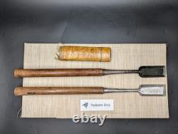 Japanese Chisel Nomi Carpenter Tool Set of 2 Hand Tool wood working LONG 0829