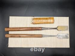 Japanese Chisel Nomi Carpenter Tool Set of 2 Hand Tool wood working LONG 0829