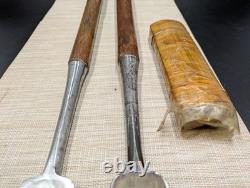 Japanese Chisel Nomi Carpenter Tool Set of 2 Hand Tool wood working LONG 0829