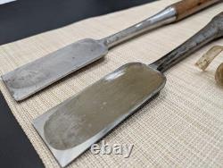 Japanese Chisel Nomi Carpenter Tool Set of 2 Hand Tool wood working LONG 0829