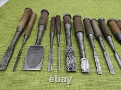 Japanese Chisel Nomi Carpenter Tool Set of 20 Hand Tool wood working #884