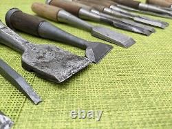 Japanese Chisel Nomi Carpenter Tool Set of 20 Hand Tool wood working #884