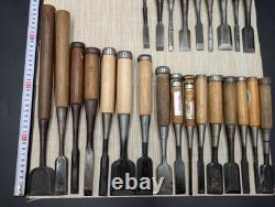 Japanese Chisel Nomi Carpenter Tool Set of 25 Hand Tool wood working R3111
