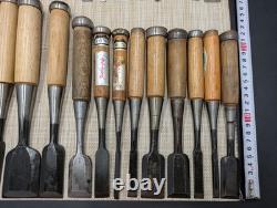 Japanese Chisel Nomi Carpenter Tool Set of 25 Hand Tool wood working R3111