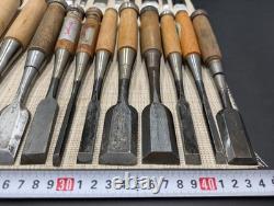 Japanese Chisel Nomi Carpenter Tool Set of 25 Hand Tool wood working R3111