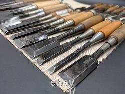 Japanese Chisel Nomi Carpenter Tool Set of 25 Hand Tool wood working R3111