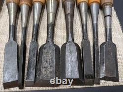 Japanese Chisel Nomi Carpenter Tool Set of 25 Hand Tool wood working R3111