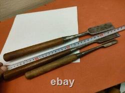 Japanese Chisel Nomi Carpenter Tool Set of 3 Hand Tool wood working Vintage