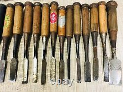 Japanese Chisel Nomi Carpenter Tool Set of 30 Hand Tool wood working A1204