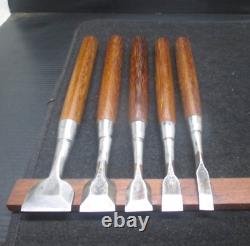 Japanese Chisel Nomi Carpenter Tool Set of 5 Hand Tool wood working Japan 10.6in