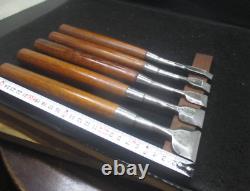 Japanese Chisel Nomi Carpenter Tool Set of 5 Hand Tool wood working Japan 10.6in
