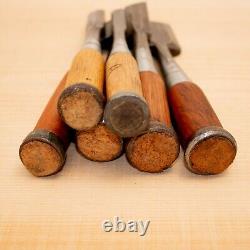 Japanese Chisel Nomi Carpenter Tool Set of 6 Hand Tool wood working #449