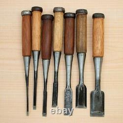 Japanese Chisel Nomi Carpenter Tool Set of 7 Hand Tool wood working #263