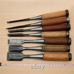 Japanese Chisel Nomi Carpenter Tool Set of 7 Hand Tool wood working #263