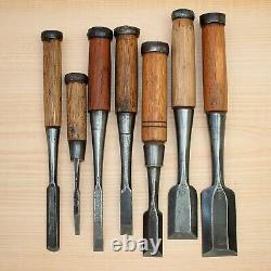 Japanese Chisel Nomi Carpenter Tool Set of 7 Hand Tool wood working #284