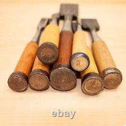 Japanese Chisel Nomi Carpenter Tool Set of 7 Hand Tool wood working #364