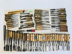 Japanese Chisel Nomi Carpenter Tool Set of 76 Hand Tool wood working #555