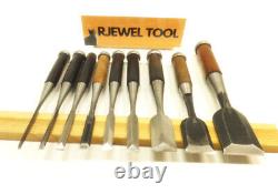 Japanese Chisel Nomi Carpenter Tool Set of 9 Hand Tool Wood Working
