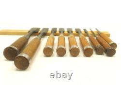 Japanese Chisel Nomi? Carpenter Tool Set of 9 Hand Tool wood working