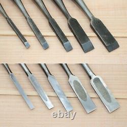 Japanese Chisel Nomi Carpenter Tool Set of 9 Hand Tool wood working #253