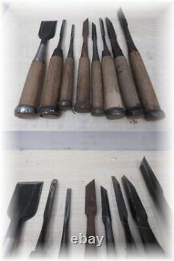 Japanese Chisel Nomi Inscription Carpenter Tool 60-piece Set Woodworking Diy