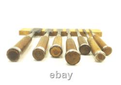 Japanese Chisel Nomi Miyanaga etc Carpenter Tool Set of 7 wood working