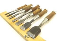Japanese Chisel Nomi Miyanaga etc Carpenter Tool Set of 7 wood working