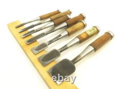 Japanese Chisel Nomi Miyanaga etc Carpenter Tool Set of 7 wood working