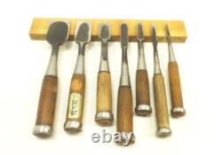 Japanese Chisel Nomi Miyanaga etc Carpenter Tool Set of 7 wood working