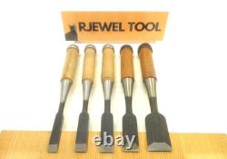 Japanese Chisel Nomi Oouchi Carpenter Tool Set of 5 wood working Hand Tools