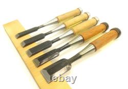 Japanese Chisel Nomi Oouchi Carpenter Tool Set of 5 wood working Hand Tools