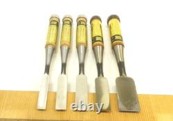 Japanese Chisel Nomi Oouchi Carpenter Tool Set of 5 wood working Hand Tools